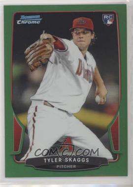 2013 Bowman Draft Picks & Prospects - Chrome - Green Refractor #2 - Tyler Skaggs /75