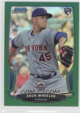 2013 Bowman Draft Picks & Prospects - Chrome - Green Refractor #20 - Zack Wheeler /75