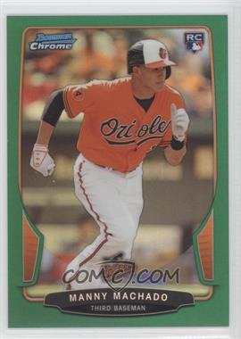 2013 Bowman Draft Picks & Prospects - Chrome - Green Refractor #4 - Manny Machado /75