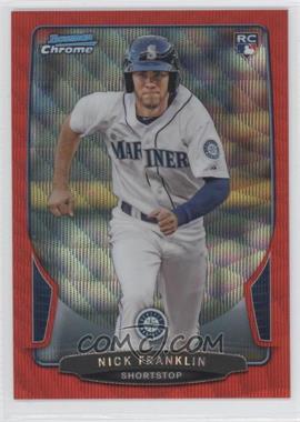 2013 Bowman Draft Picks & Prospects - Chrome - Red Wave Refractor #12 - Nick Franklin /25