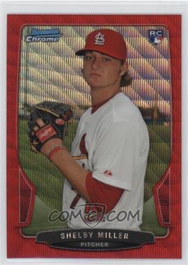 2013 Bowman Draft Picks & Prospects - Chrome - Red Wave Refractor #32 - Shelby Miller /25