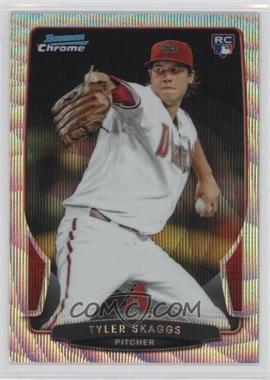 2013 Bowman Draft Picks & Prospects - Chrome - Silver Wave Refractor #2 - Tyler Skaggs /25