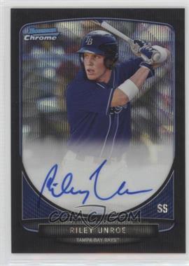 2013 Bowman Draft Picks & Prospects - Chrome Prospect Autographs - Black Wave Refractor #BCA-RU - Riley Unroe /50