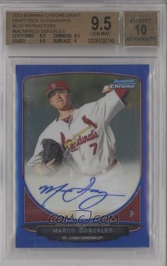 2013 Bowman Draft Picks & Prospects - Chrome Prospect Autographs - Blue Refractor #BCA-MG - Marco Gonzales /99 [BGS 9.5 GEM MINT]