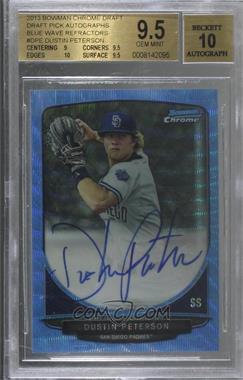 2013 Bowman Draft Picks & Prospects - Chrome Prospect Autographs - Blue Wave Refractor #BCA-DPE - Dustin Peterson /50 [BGS 9.5 GEM MINT]