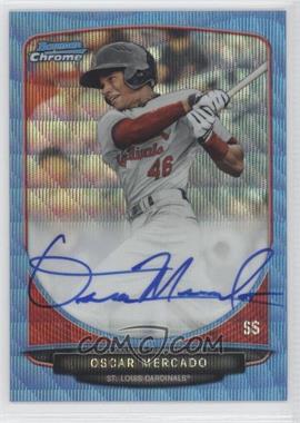 2013 Bowman Draft Picks & Prospects - Chrome Prospect Autographs - Blue Wave Refractor #BCA-OM - Oscar Mercado /50