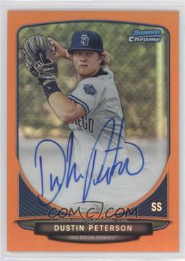 2013 Bowman Draft Picks & Prospects - Chrome Prospect Autographs - Orange Refractor #BCA-DPE - Dustin Peterson /25