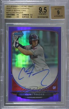 2013 Bowman Draft Picks & Prospects - Chrome Prospect Autographs - Purple Refractor #BCA-CF - Clint Frazier /10 [BGS 9.5 GEM MINT]