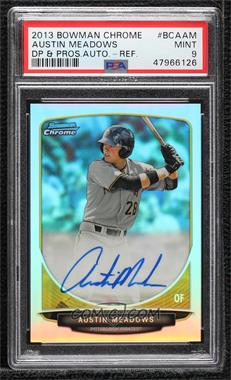 2013 Bowman Draft Picks & Prospects - Chrome Prospect Autographs - Refractor #BCA-AM - Austin Meadows [PSA 9 MINT]