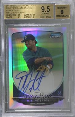 2013 Bowman Draft Picks & Prospects - Chrome Prospect Autographs - Refractor #BCA-DP - D.J. Peterson [BGS 9.5 GEM MINT]