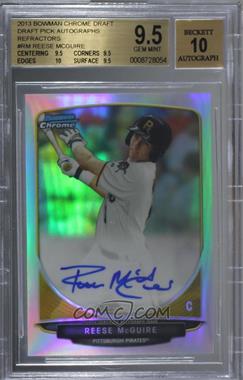 2013 Bowman Draft Picks & Prospects - Chrome Prospect Autographs - Refractor #BCA-RM - Reese McGuire [BGS 9.5 GEM MINT]