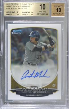 2013 Bowman Draft Picks & Prospects - Chrome Prospect Autographs #BCA-AM - Austin Meadows [BAS BGS Authentic]