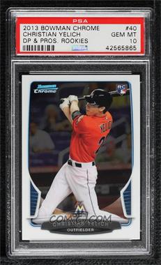 2013 Bowman Draft Picks & Prospects - Chrome #40 - Christian Yelich [PSA 10 GEM MT]