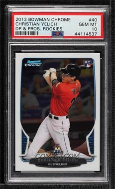 2013 Bowman Draft Picks & Prospects - Chrome #40 - Christian Yelich [PSA 10 GEM MT]