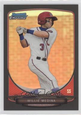 2013 Bowman Draft Picks & Prospects - Draft Picks Chrome - Black Refractor #BDPP129 - Willie Medina /35