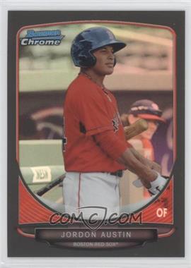 2013 Bowman Draft Picks & Prospects - Draft Picks Chrome - Black Refractor #BDPP60 - Jordon Austin /35