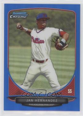 2013 Bowman Draft Picks & Prospects - Draft Picks Chrome - Blue Refractor #BDPP44 - Jan Hernandez /99