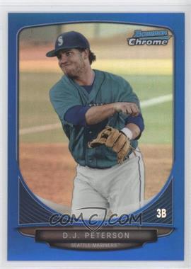 2013 Bowman Draft Picks & Prospects - Draft Picks Chrome - Blue Refractor #BDPP8 - D.J. Peterson /99