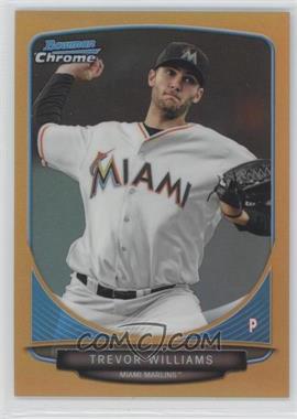 2013 Bowman Draft Picks & Prospects - Draft Picks Chrome - Gold Refractor #BDPP54 - Trevor Williams /50