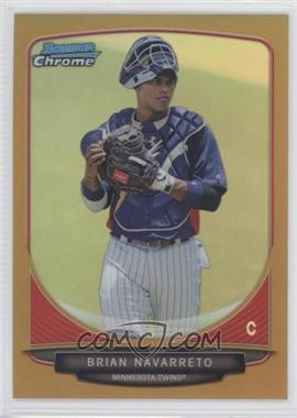 2013 Bowman Draft Picks & Prospects - Draft Picks Chrome - Gold Refractor #BDPP58 - Brian Navarreto /50