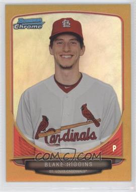 2013 Bowman Draft Picks & Prospects - Draft Picks Chrome - Gold Refractor #BDPP90 - Blake Higgins /50