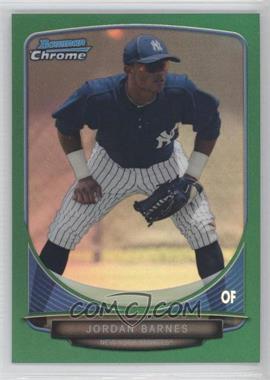 2013 Bowman Draft Picks & Prospects - Draft Picks Chrome - Green Refractor #BDPP87 - Jordan Barnes /75