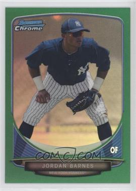 2013 Bowman Draft Picks & Prospects - Draft Picks Chrome - Green Refractor #BDPP87 - Jordan Barnes /75