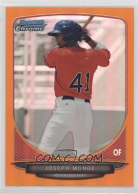 2013 Bowman Draft Picks & Prospects - Draft Picks Chrome - Orange Refractor #BDPP92 - Joseph Monge /25