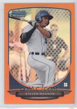 2013 Bowman Draft Picks & Prospects - Draft Picks Chrome - Orange Refractor #BDPP93 - Steven Negron /25