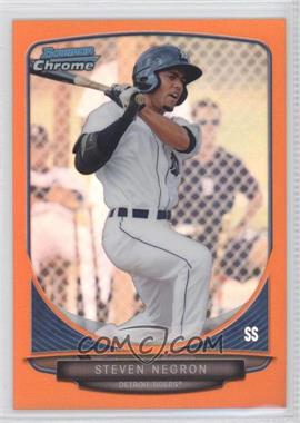 2013 Bowman Draft Picks & Prospects - Draft Picks Chrome - Orange Refractor #BDPP93 - Steven Negron /25