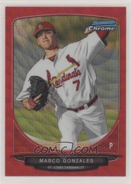 2013 Bowman Draft Picks & Prospects - Draft Picks Chrome - Red Wave Refractor #BDPP6 - Marco Gonzales /25