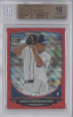 2013 Bowman Draft Picks & Prospects - Draft Picks Chrome - Red Wave Refractor #BDPP7 - Jonathon Crawford /25 [BGS 10 PRISTINE]