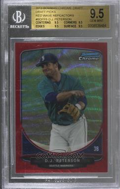 2013 Bowman Draft Picks & Prospects - Draft Picks Chrome - Red Wave Refractor #BDPP8 - D.J. Peterson /25 [BGS 9.5 GEM MINT]