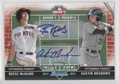 2013 Bowman Draft Picks & Prospects - Dual Draftee - Autographs #DD-MM - Reese McGuire, Austin Meadows /25