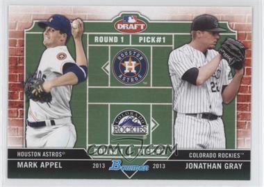 2013 Bowman Draft Picks & Prospects - Dual Draftee #DD-AG - Mark Appel, Jonathan Gray