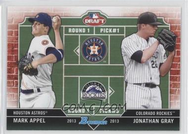 2013 Bowman Draft Picks & Prospects - Dual Draftee #DD-AG - Mark Appel, Jonathan Gray