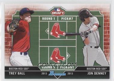 2013 Bowman Draft Picks & Prospects - Dual Draftee #DD-BD - Trey Ball, Jon Denney