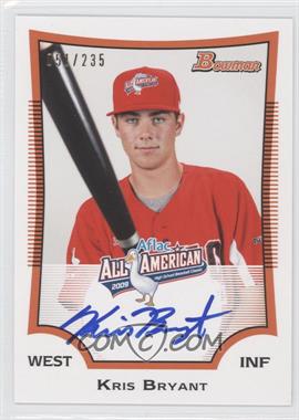 2013 Bowman Draft Picks & Prospects - Perfect Game All-American Autographs #AFLAC-KB2 - Kris Bryant /235