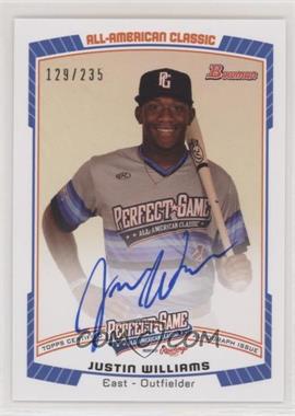 2013 Bowman Draft Picks & Prospects - Perfect Game All-American Autographs #PG-JW - Justin Williams /235