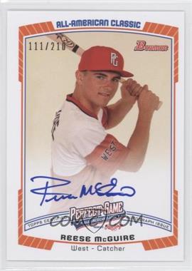 2013 Bowman Draft Picks & Prospects - Perfect Game All-American Autographs #PG-RM - Reese McGuire /210