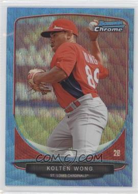 2013 Bowman Draft Picks & Prospects - Top Prospects Chrome - Blue Wave Refractor #TP-28 - Kolten Wong