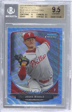 2013 Bowman Draft Picks & Prospects - Top Prospects Chrome - Blue Wave Refractor #TP-6 - Jesse Biddle [BGS 9.5 GEM MINT]