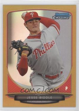 2013 Bowman Draft Picks & Prospects - Top Prospects Chrome - Gold Refractor #TP-6 - Jesse Biddle /50