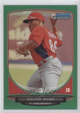 2013 Bowman Draft Picks & Prospects - Top Prospects Chrome - Green Refractor #TP-28 - Kolten Wong /75