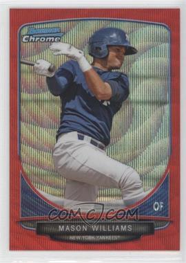 2013 Bowman Draft Picks & Prospects - Top Prospects Chrome - Red Wave Refractor #TP-3 - Mason Williams /25