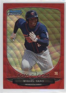 2013 Bowman Draft Picks & Prospects - Top Prospects Chrome - Red Wave Refractor #TP-45 - Miguel Sano /25