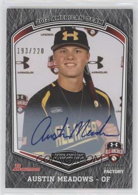 2013 Bowman Draft Picks & Prospects - Under Armour All-American Autographs #UA-AM - Austin Meadows (2012 Under Armour) /220