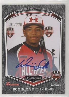 2013 Bowman Draft Picks & Prospects - Under Armour All-American Autographs #UA-DS - Dominic Smith (2012 Under Armour) /220
