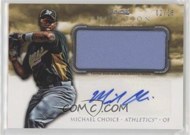 2013 Bowman Inception - Autographed Jumbo Relics #AJR-MC - Michael Choice /25