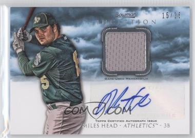 2013 Bowman Inception - Autographed Relics - Blue #AR-MH - Miles Head /25